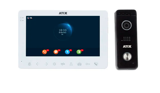   Комплект видеодомофона Atix AT-I-K711F/T White