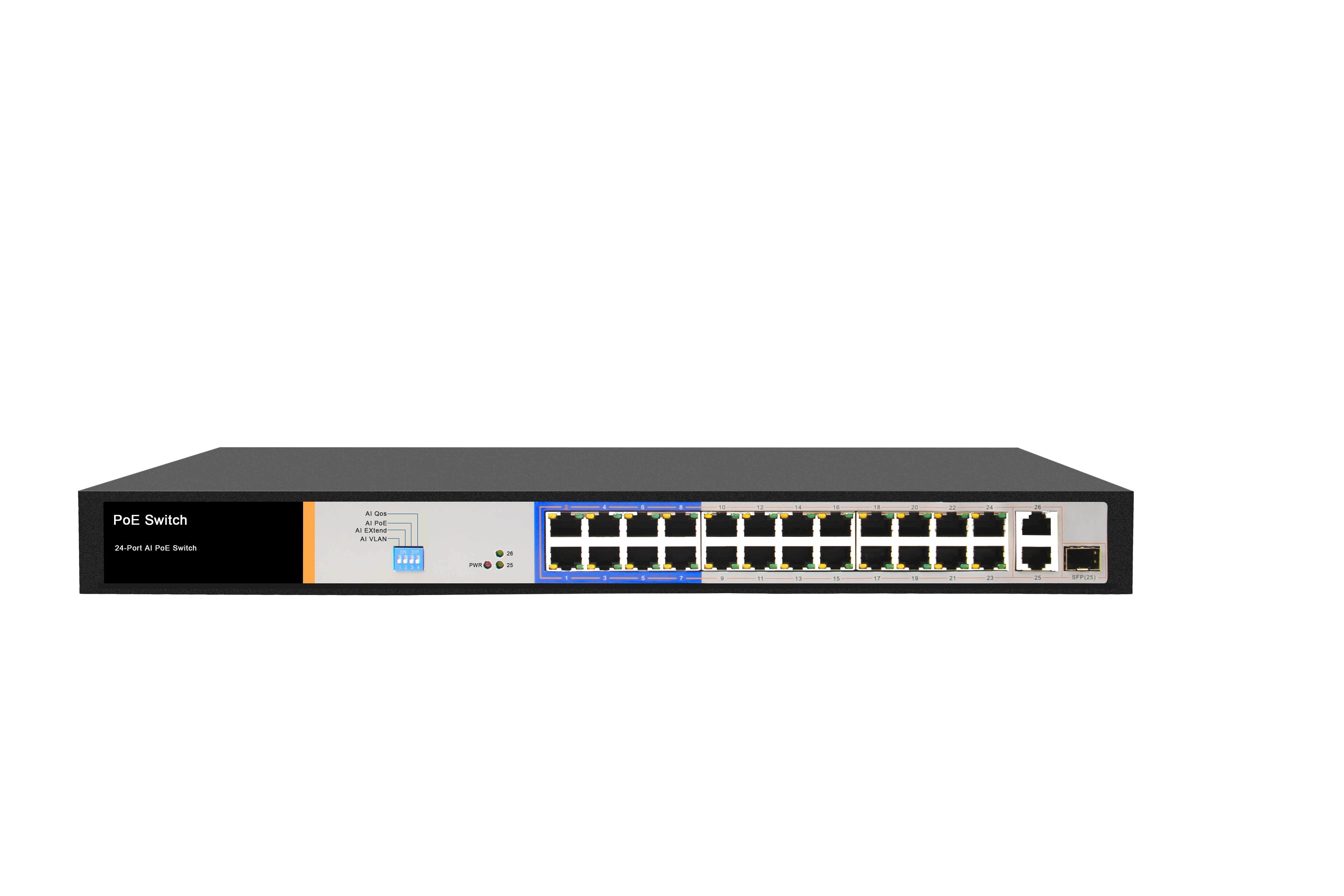 POE - коммутатор ATIX AT-NS-24P2G-1GS-230 (F)