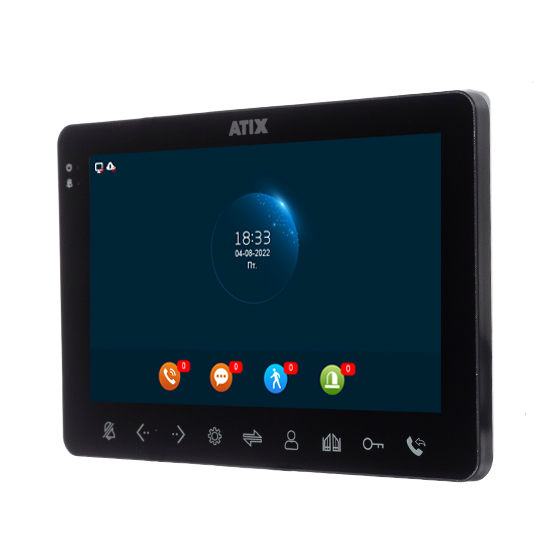 Монитор видеодомофона ATIX AT-I-M711C/T Black