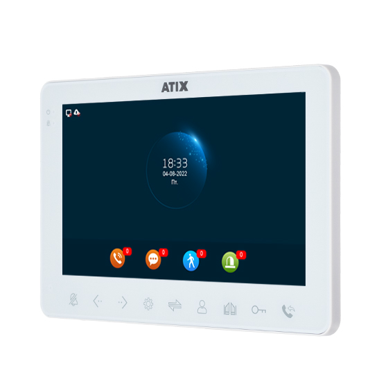   Монитор видеодомофона  ATIX AT-I-M711C/T White 