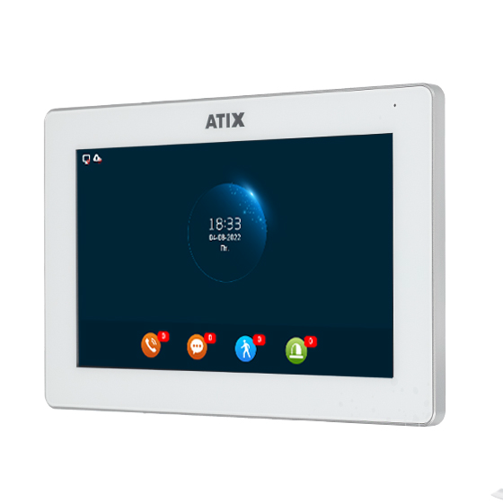   Монитор видеодомофона  ATIX AT-I-M721F/IW White 