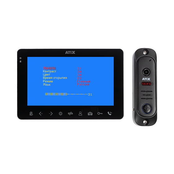 Комплект видеодомофона ATIX AT-I-K710C/T Black